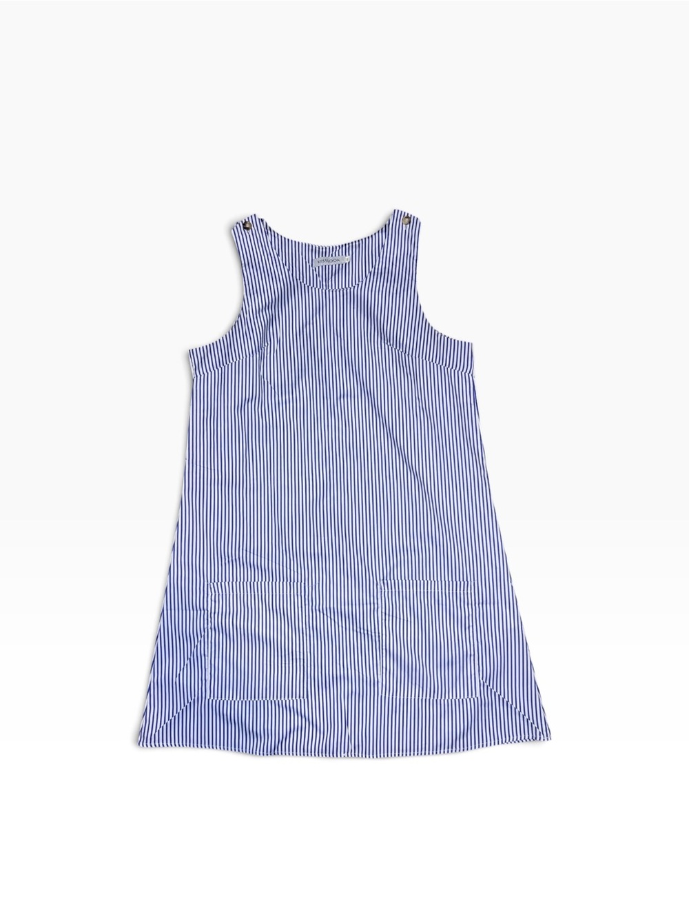 Blue and White Stripe Sleeveless Dress